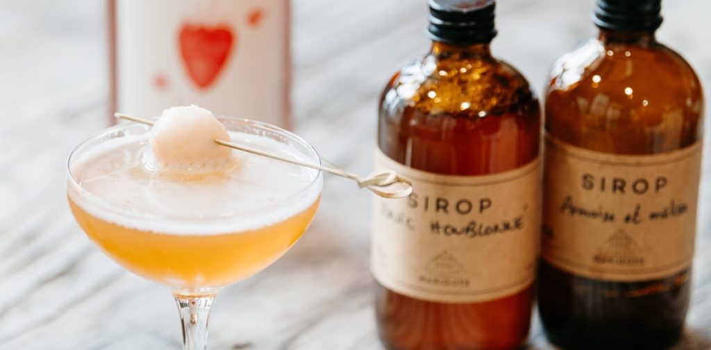 Cocktail Litchi et sirops à cocktails